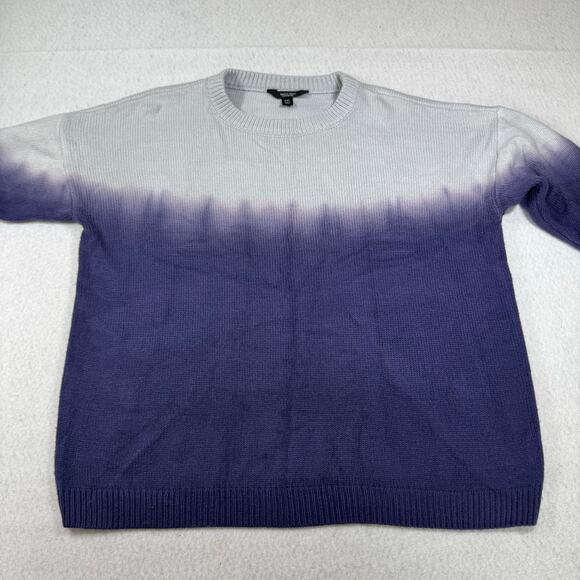 Simply Vera Wang XXL Ombre Knit Pullover Sweater Light Grey to Purple Cozy Relax - Picture 2 of 12